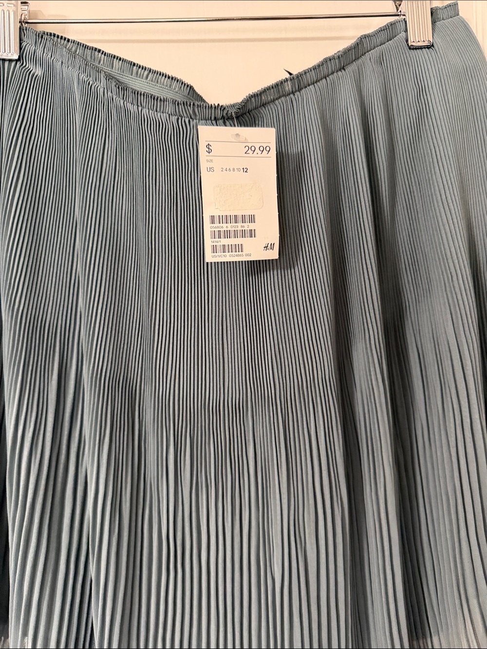 H&M Dusty Blue Pleated Circle Skirt - Picture 5 of 7